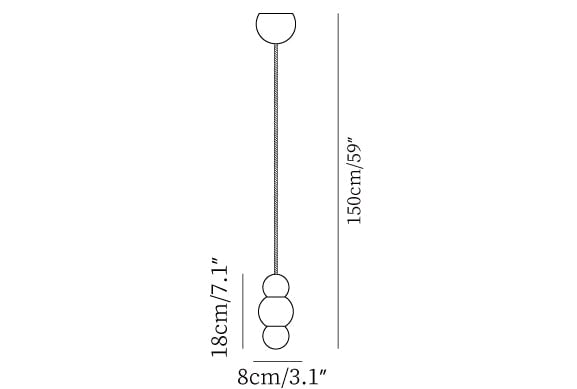 ></p><ul><li>Size: Dia 10cm x H 20cm / ∅ 3.9″ x H 7.9″ (The overall height is 150cm / 59″)</li></ul><p><img src=