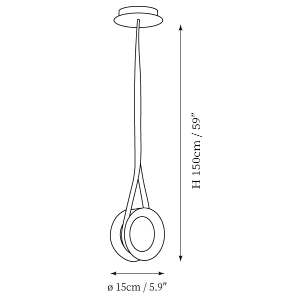 ></span></p><ul><li>3つのヘッドのサイズ: <span>直径30cm x 高さ200cm / ∅ 11.8″ x 高さ78.7