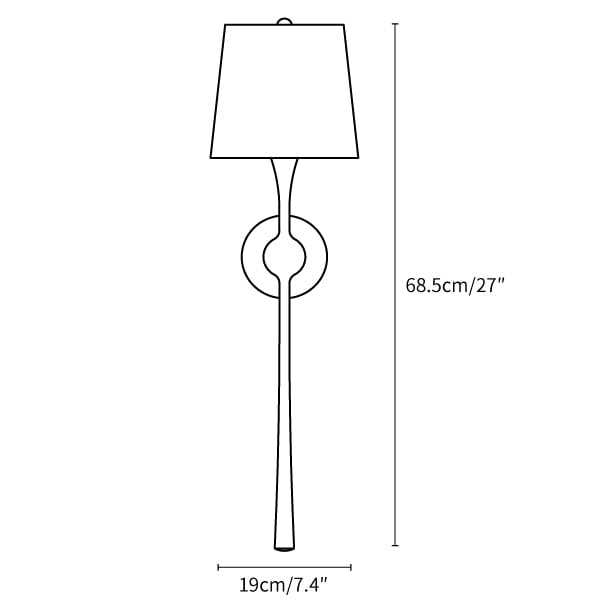 ></span></p><p><strong>FEATURES</strong></p><ul><li>Material: Brass, Fabric.</li><li>Finishes: Black, Brass, Chrome.</li><li>Lampshade: White.</li><li>Is Bulbs Included: No.</li><li>Takes E14 base bulb.</li><li>Switch: Compatible with ordinary household switches, not compatible with dimmers.</li><li>Hardwired.</li><li>Voltage: AC 110-240V</li><li>Environment: Indoor</li><li>IP rating 20 - not waterproof.</li><li>Certification: Compliant with North America, Australia, Europe, and Middle East Certification.</li></ul><p><strong>
  </div>
  <button
    class=