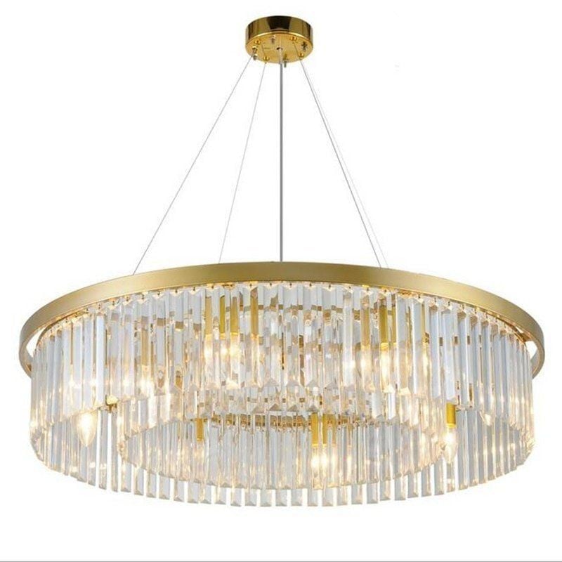 golden crystal round chandelier