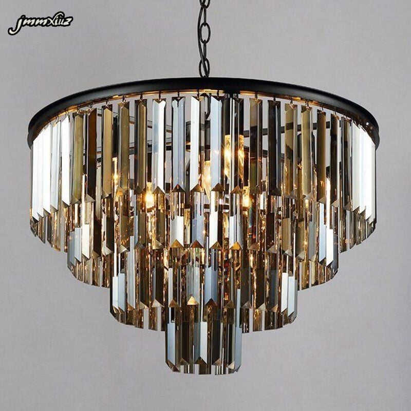 Elegant K9 crystal Smoky Gray Chandelier