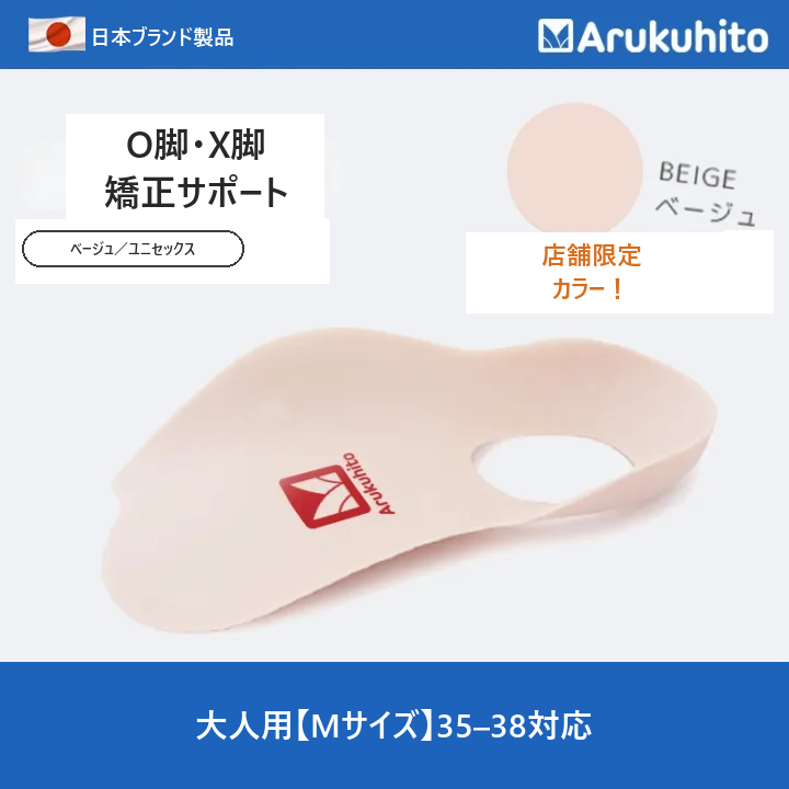 Arukuhito 扁平足矯正 アーチサポートインソール（内反足・外反足対応）