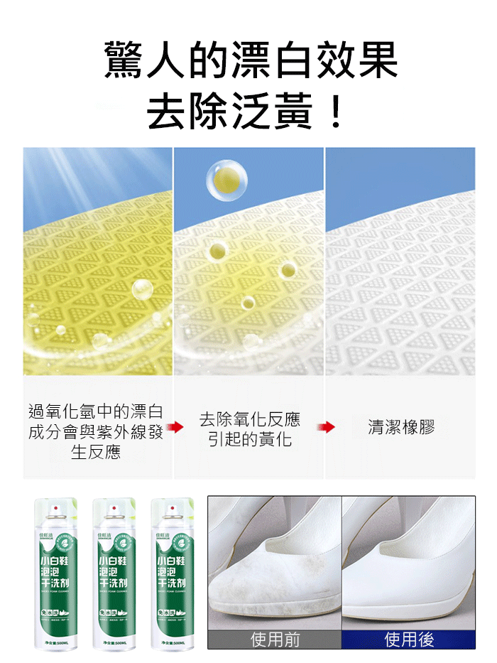 小白鞋增白清潔噴霧🔥一噴即白