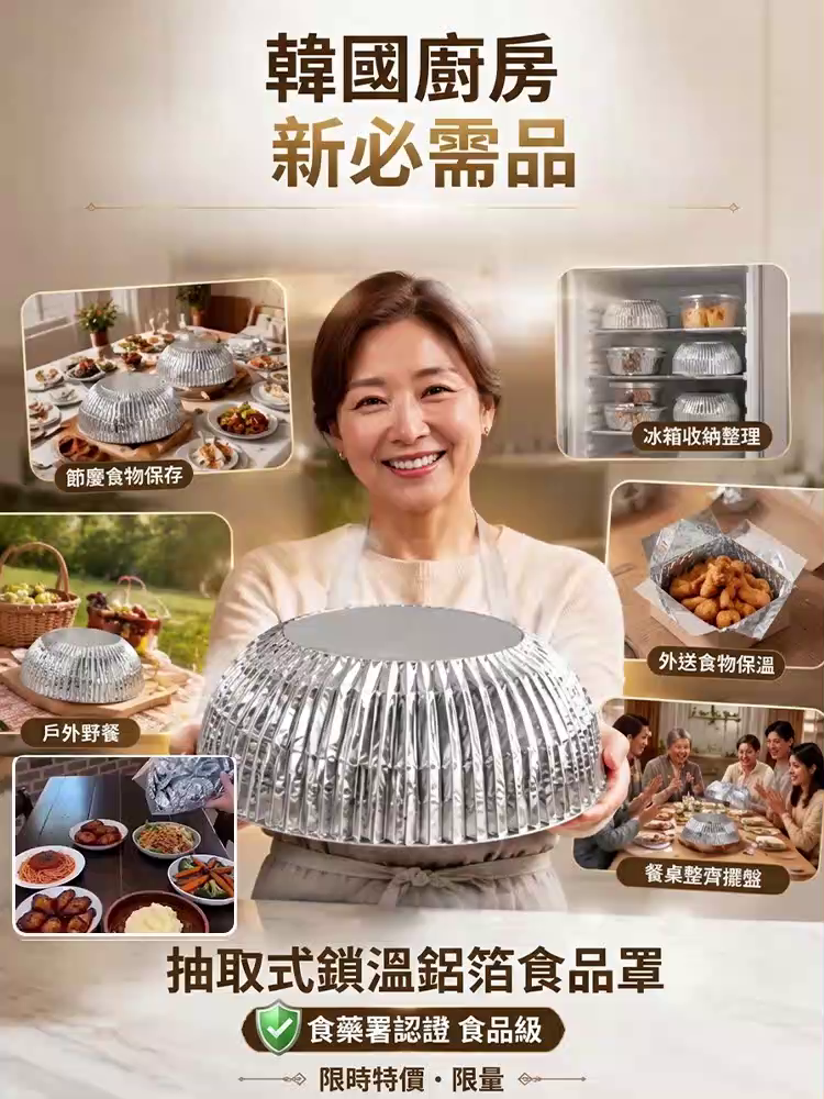 抽取式鎖溫鋁製食品用錫紙蓋🔥告別冷飯