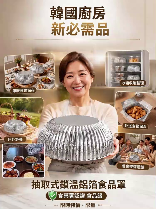抽取式鎖溫鋁製食品用錫紙蓋🔥告別冷飯