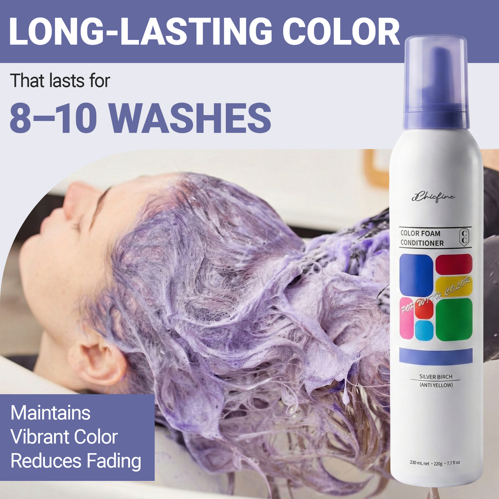 Instant Color Foam Conditioner – Vibrant, Long-Lasting Hair Color & Conditioning | 230 mL