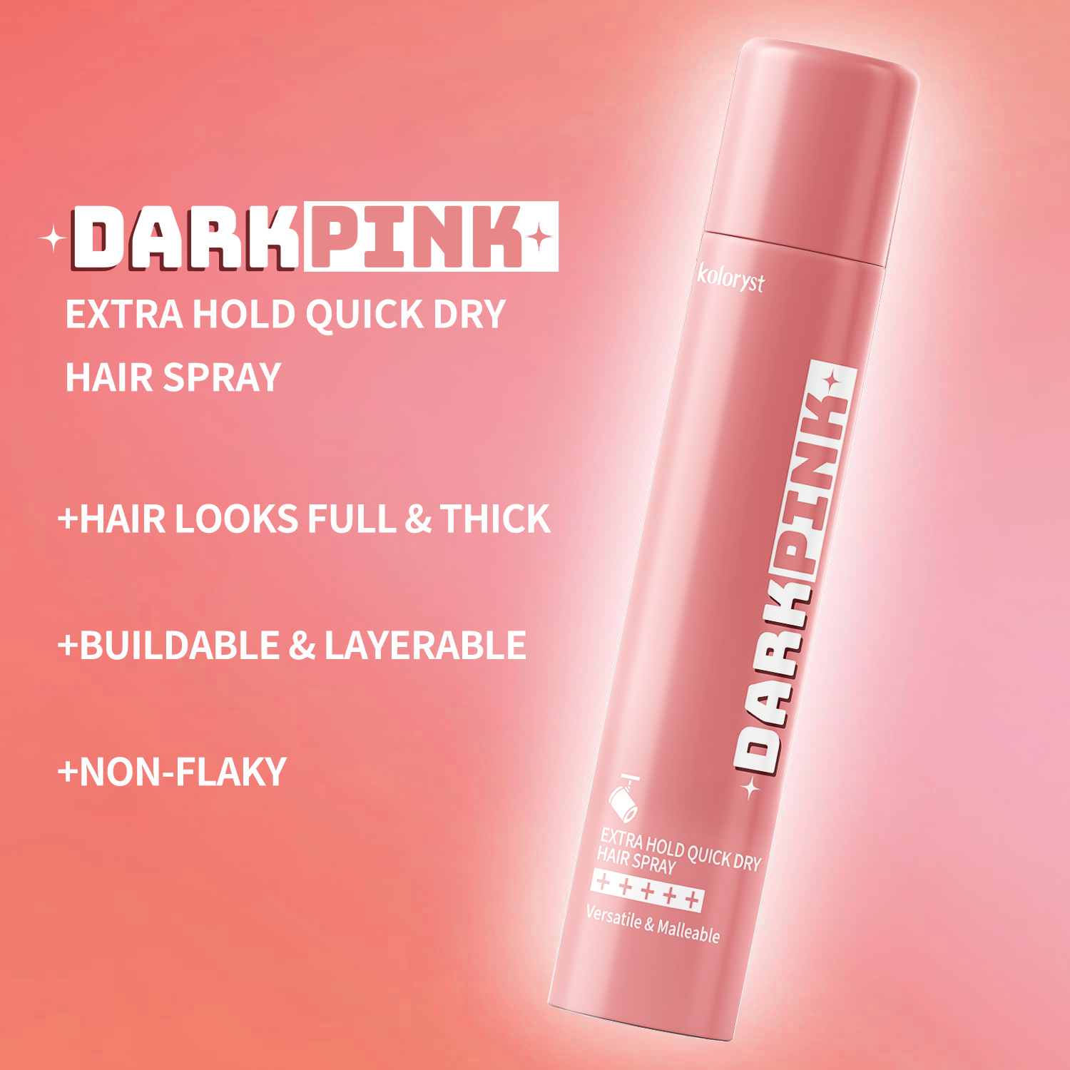 Semburan Rambut Pegangan Platinum Mewah Koloryst (400ml) – Jernih
