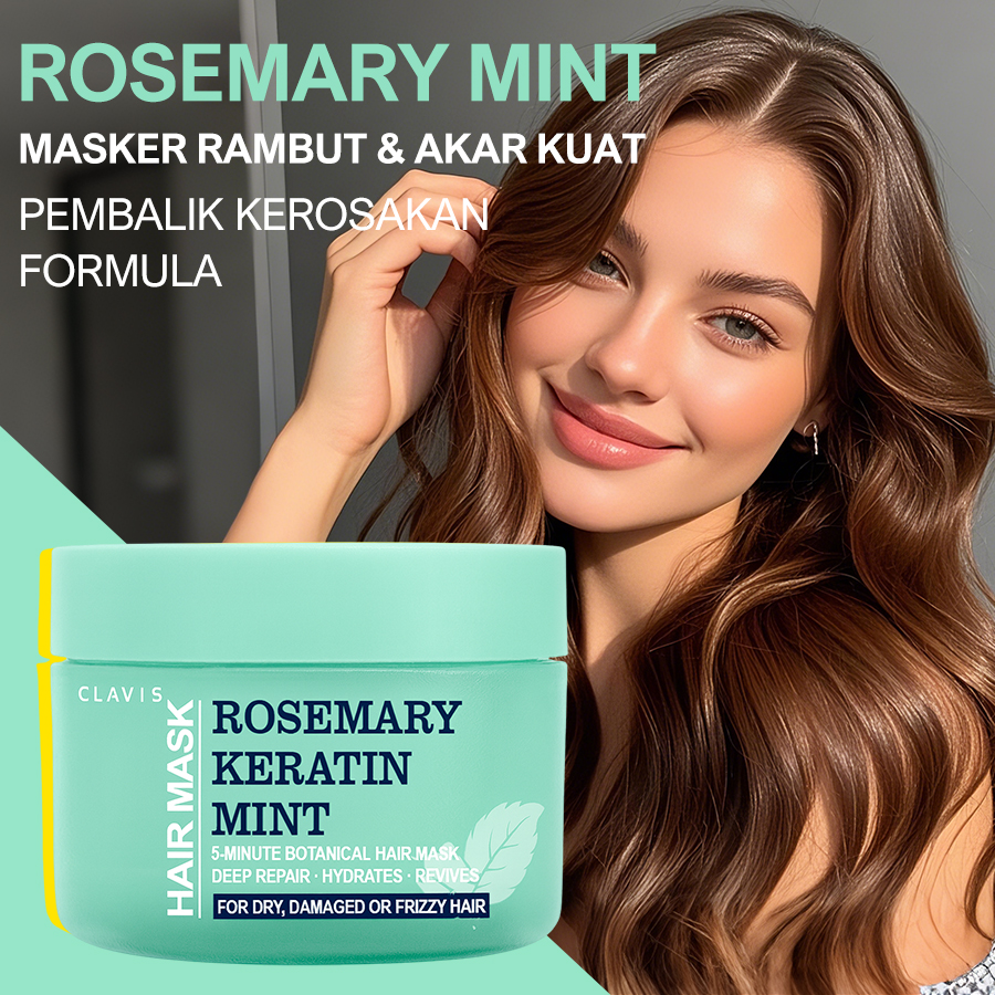 Topeng Rambut Koloryst dengan Rosemary, Pudina, dan Keratin