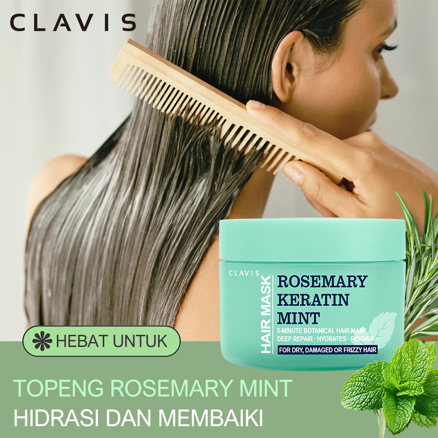 Topeng Rambut Koloryst dengan Rosemary, Pudina, dan Keratin