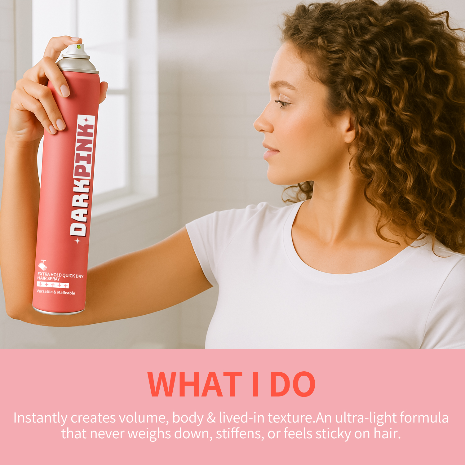 Semburan Rambut Pegangan Platinum Mewah Koloryst (400ml) – Jernih