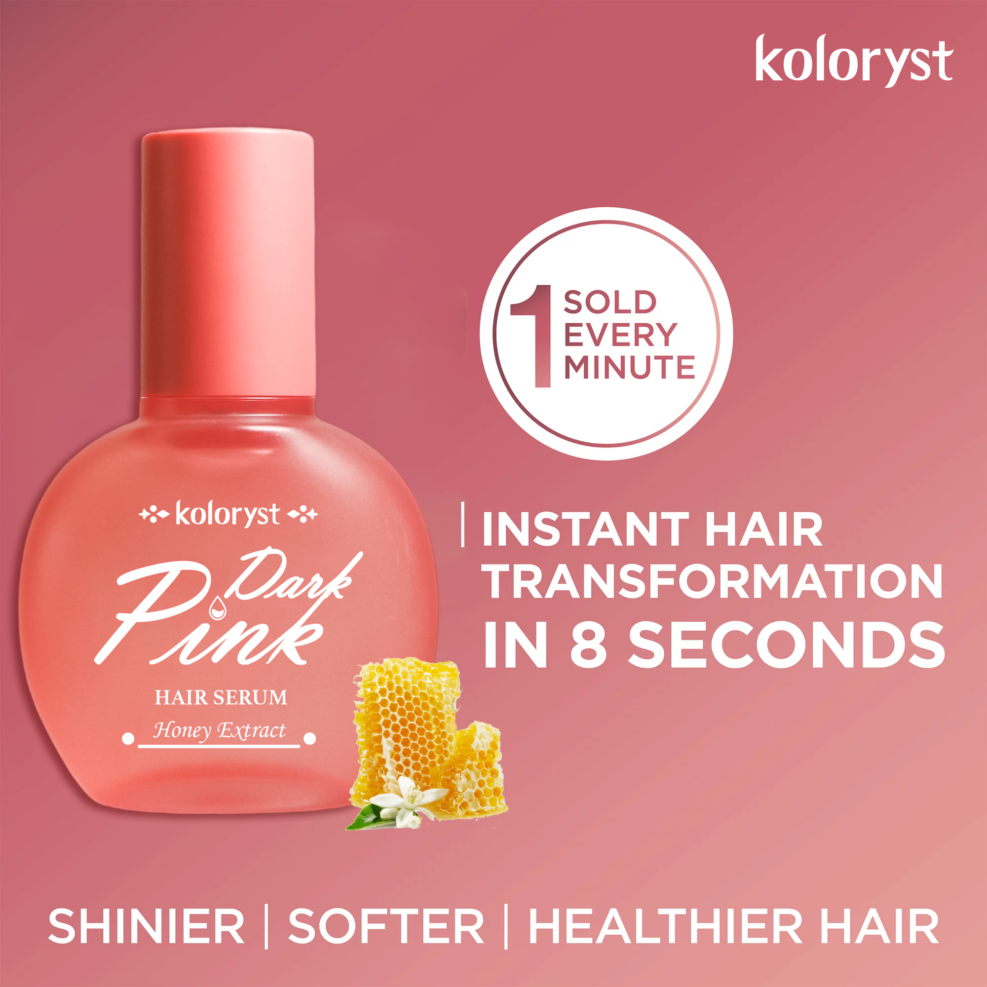 (Halal)Koloryst Honey Infused Dark Pink Hair Serum (70ml)Vitamin D & E hair oil