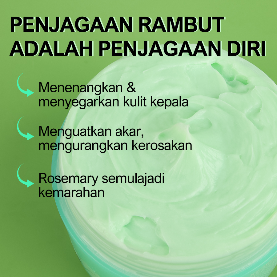 Topeng Rambut Koloryst dengan Rosemary, Pudina, dan Keratin