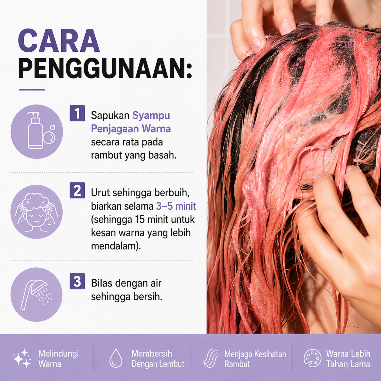 Syampu Pendeposit Warna Ekstrak Semula Jadi Koloryst