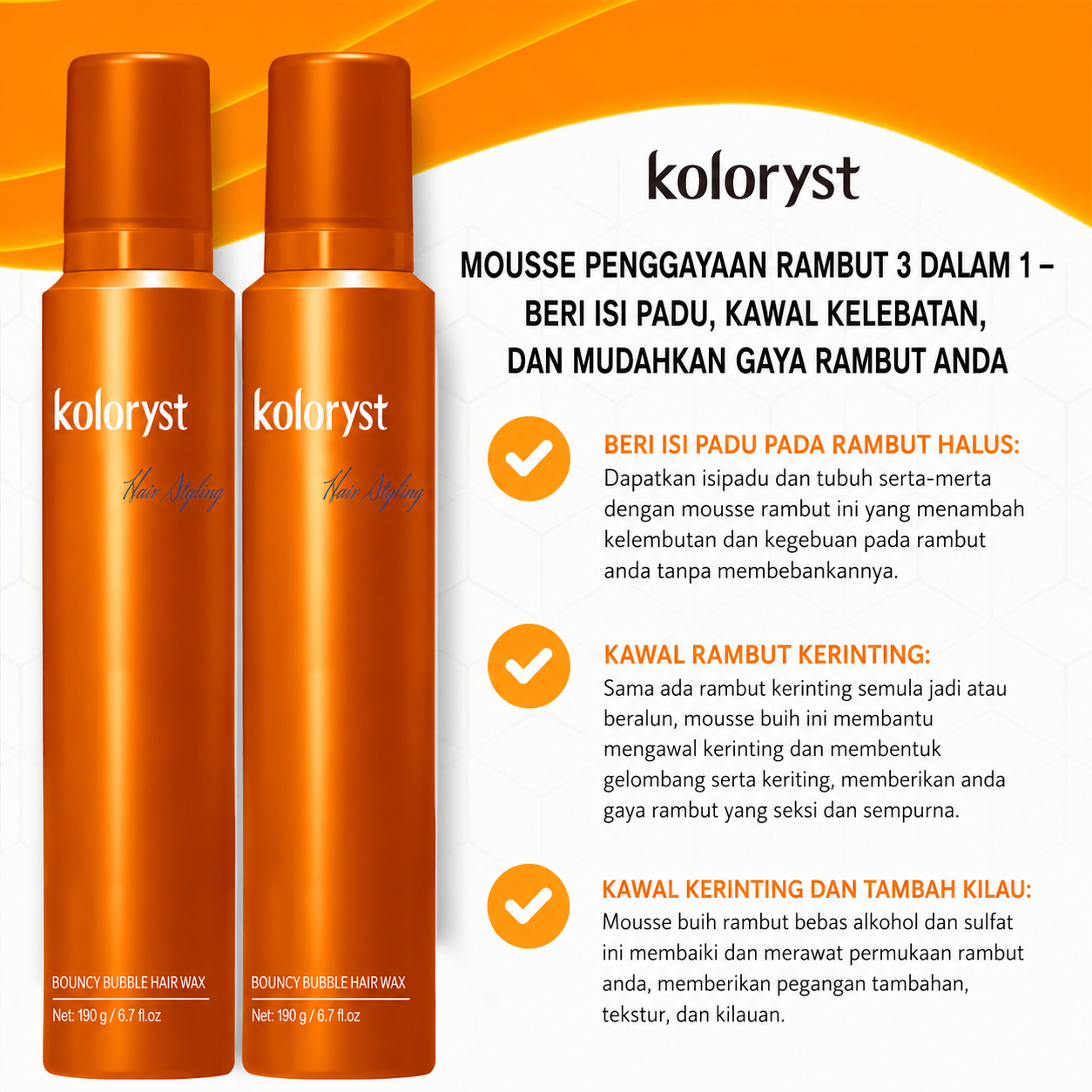 Mousses Styling Bounce & Shape Koloryst (190g)