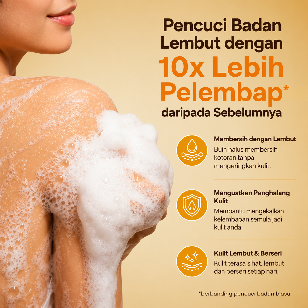 Pencuci Badan Penjagaan Keratin Koloryst (500ml) dengan Keratin, Vitamin B5, dan Ekstrak Oat