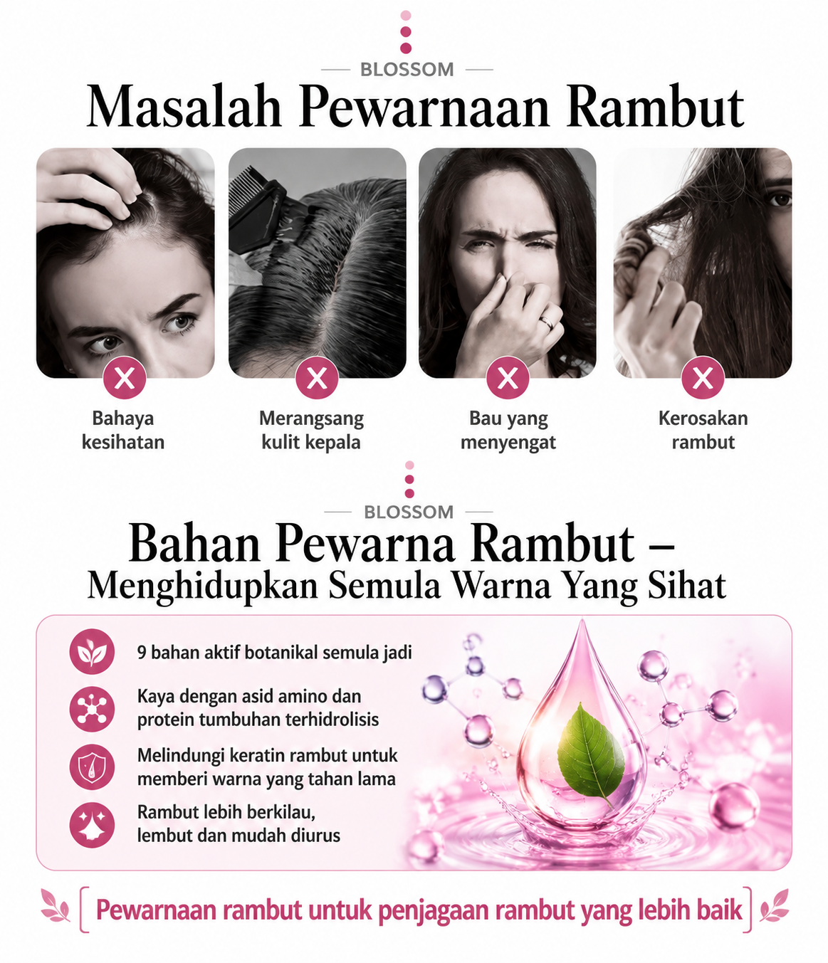 Pewarna Rambut Mousse Koloryst Joey Silk Superior (Tekan Sekali) - 6 Warna