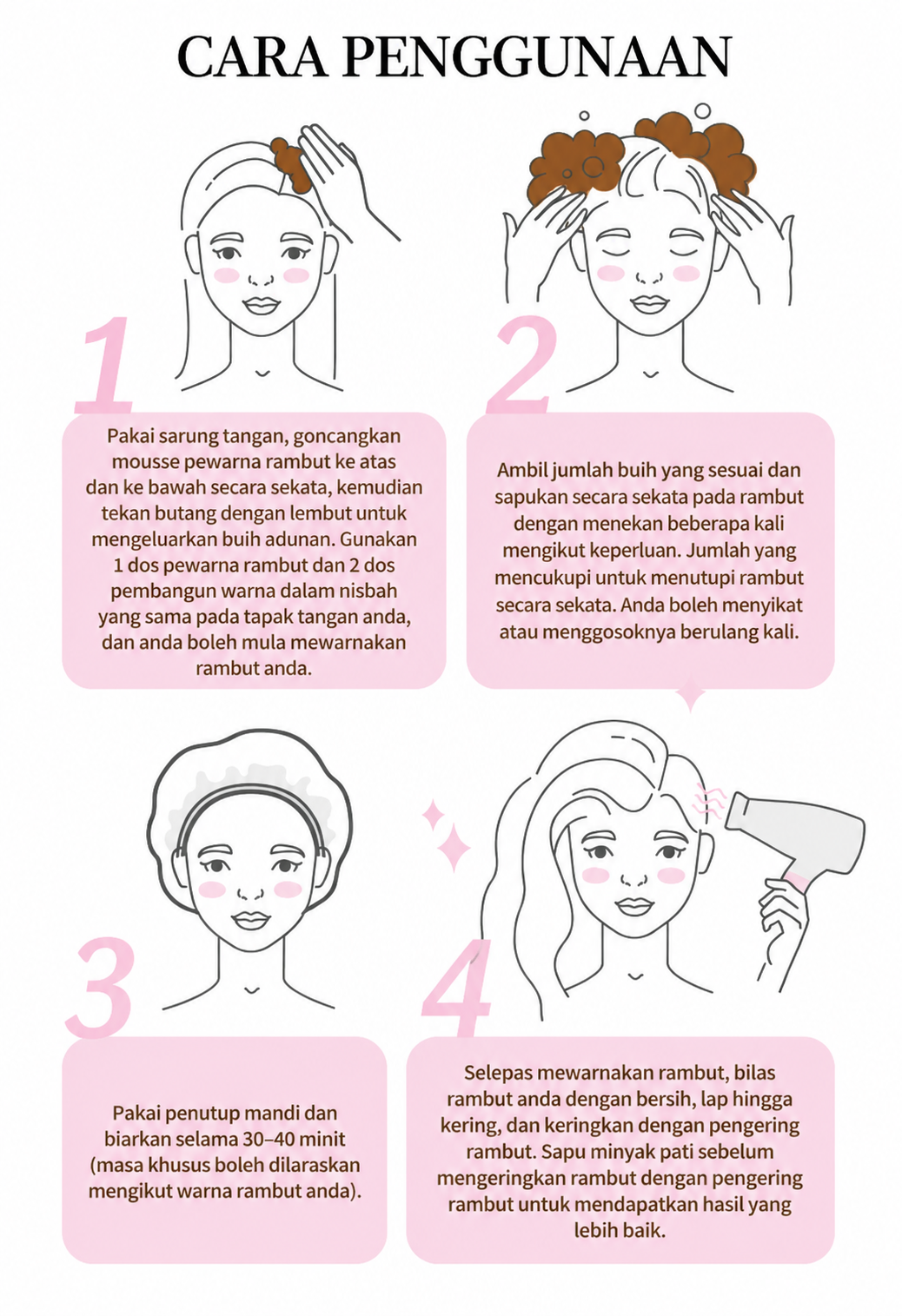 Pewarna Rambut Mousse Koloryst Joey Silk Superior (Tekan Sekali) - 6 Warna