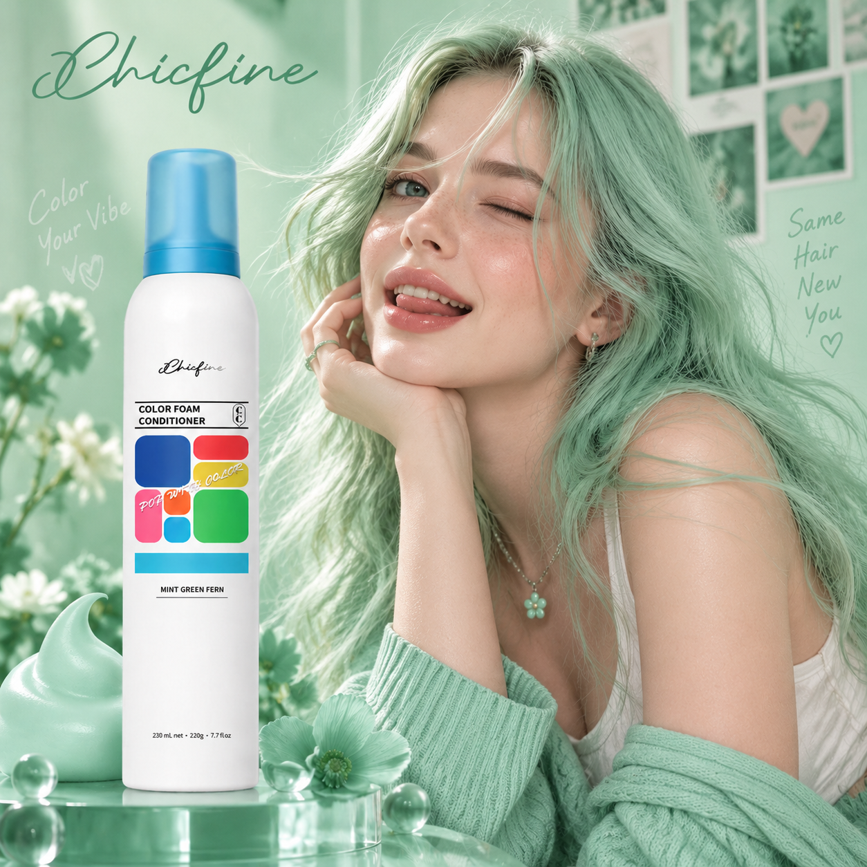 Instant Color Foam Conditioner – Vibrant, Long-Lasting Hair Color & Conditioning | 230 mL