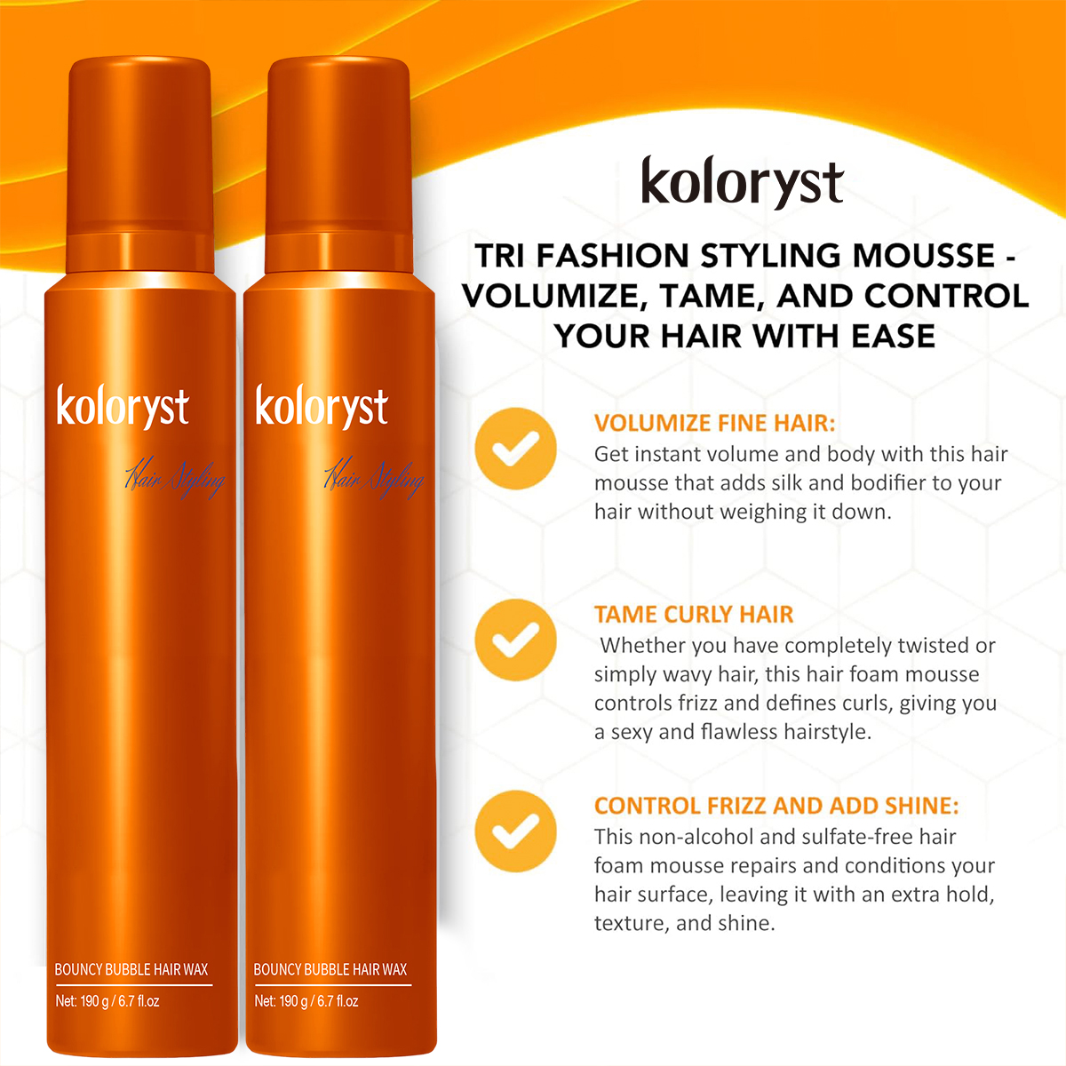 Mousses Styling Bounce & Shape Koloryst (190g)