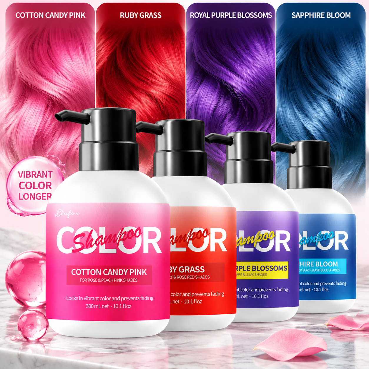 Xchicline Color Shampoo – Vibrant Color-Enhancing Shampoo | 4 Shades | 300 mL