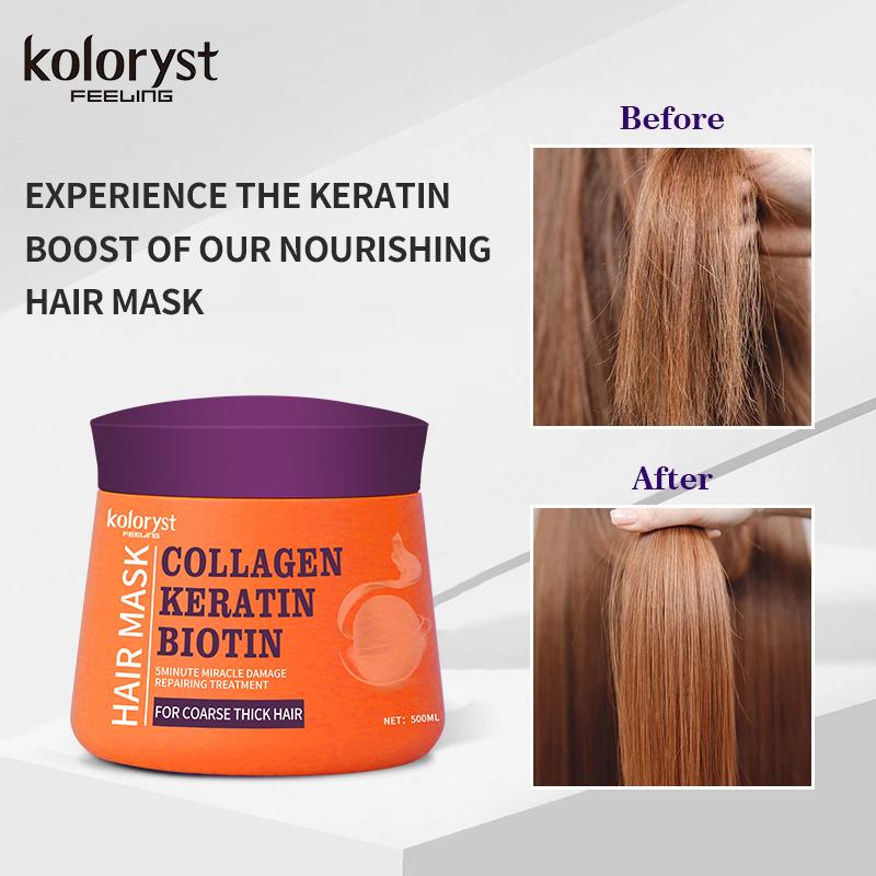 Koloryst Repair Hair Mask – Collagen, Keratin, Biotin, Argan Oil (500ml)