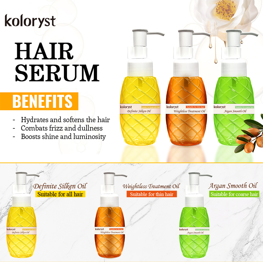 Serum Rambut 3 Warna Koloryst untuk Rambut Tipis/Kasar (100ml)