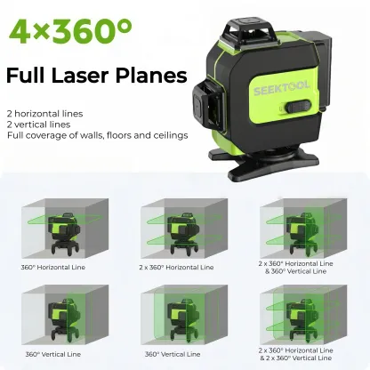 SEEKTOOL LX360 Pro 4D 16-Lines Laser Level