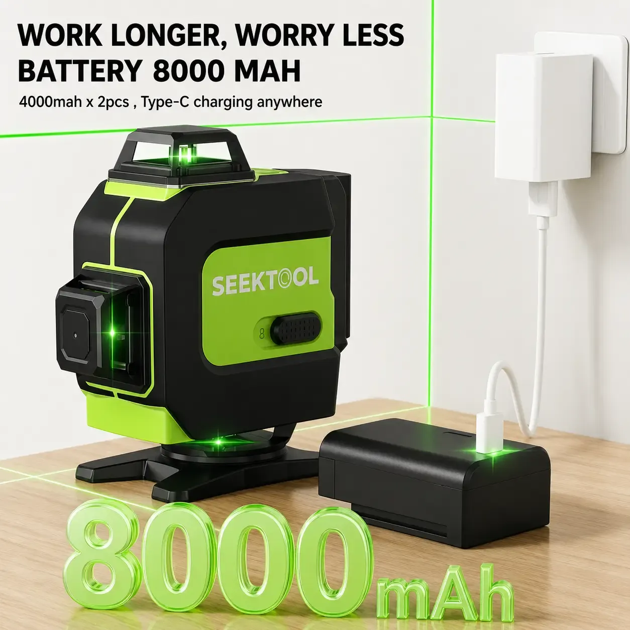 SEEKTOOL LX360 Pro 4D 16-Lines Laser Level