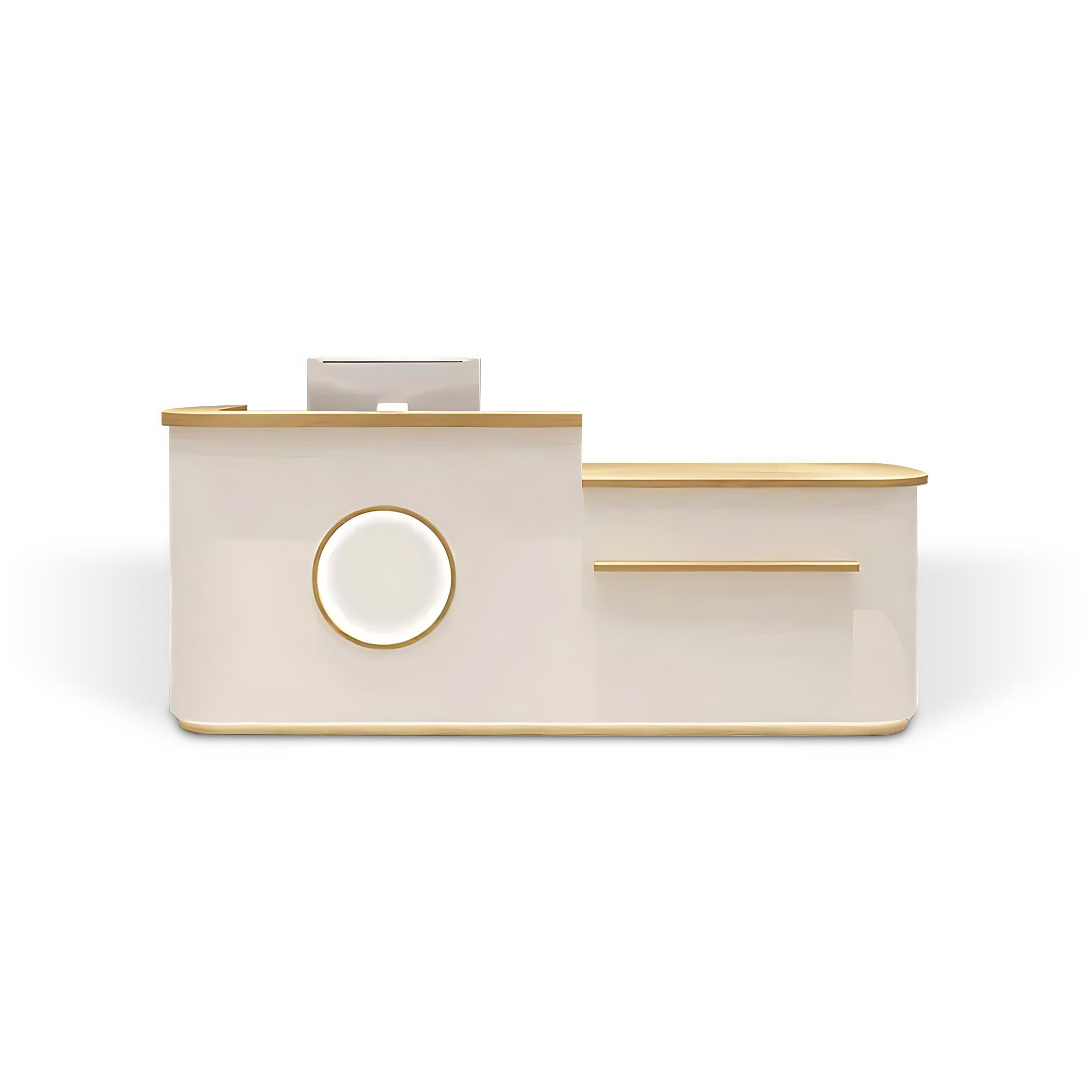 Refined Store Corner Check Out Counter Reception Desk JDT-734