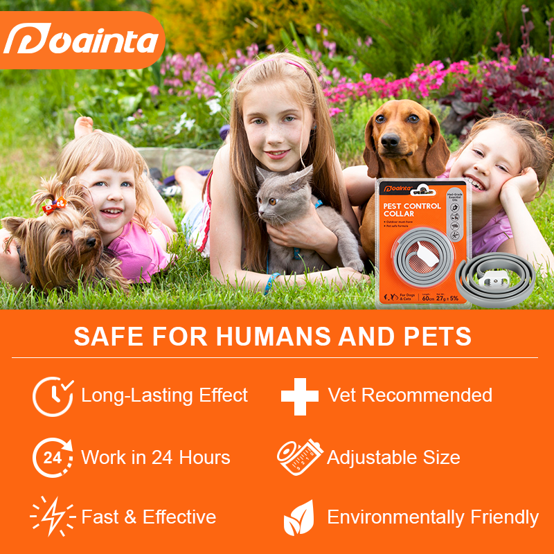 Pest Control Collar Adjustable Flea Tick Prevention Anti-mos