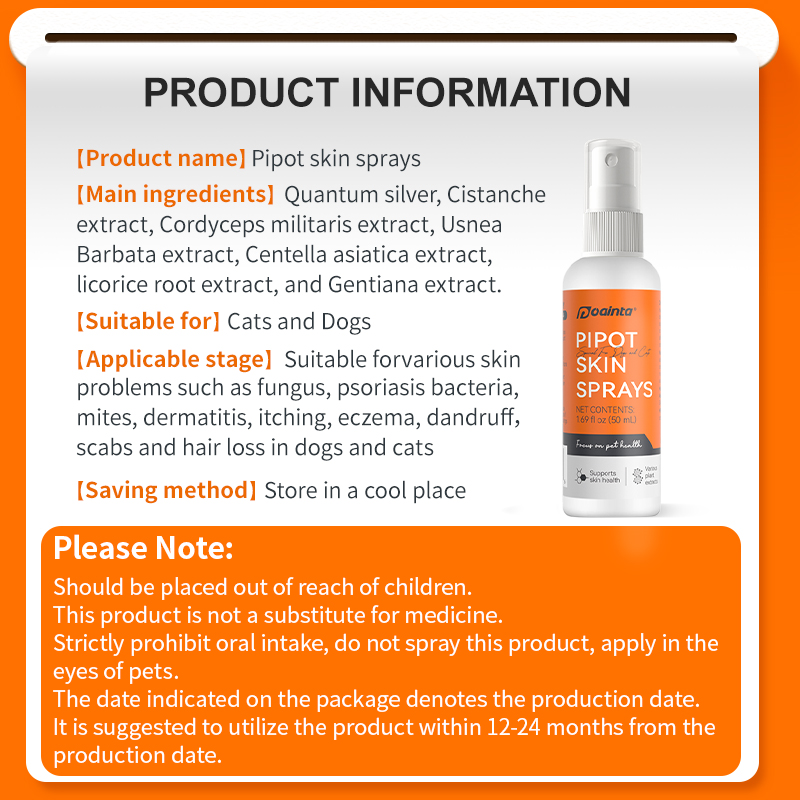 Multifunctional Skin Spray For Dogs &Cats-50 ml