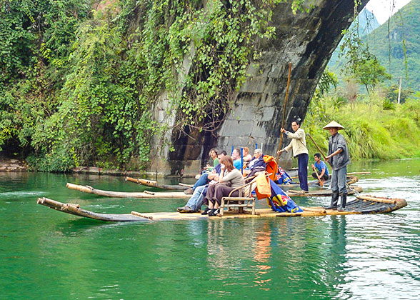 Bamboo Rafting on Yulong River