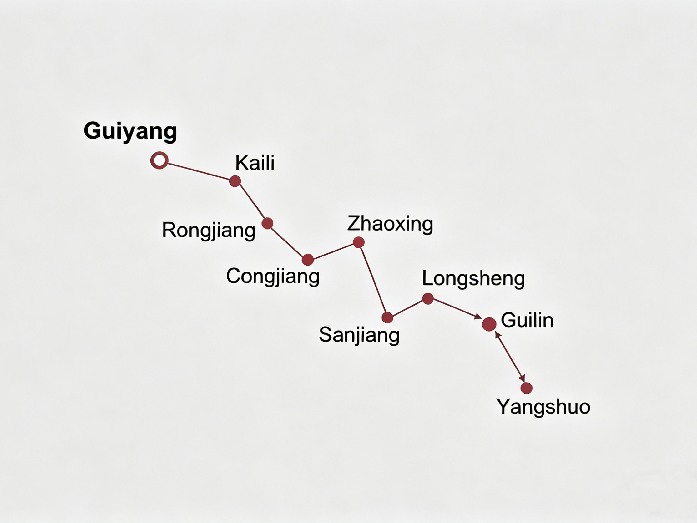 8 Days Private Tour of Guiyang - Kaili - Rongjiang - Congjiang - Zhaoxing - Sanjiang - Longsheng - Guilin - Yangshuo - Guilin-Othaway