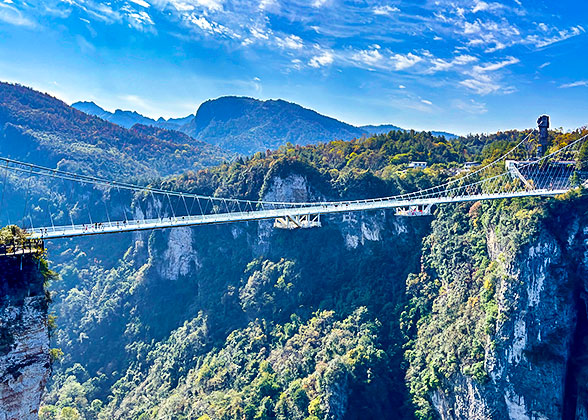 Glass Bridge at Zhangjiajie Grand Canyon
