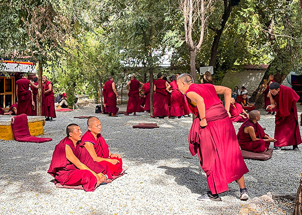 Monks Debaitng in Sera Temple, Lhasa