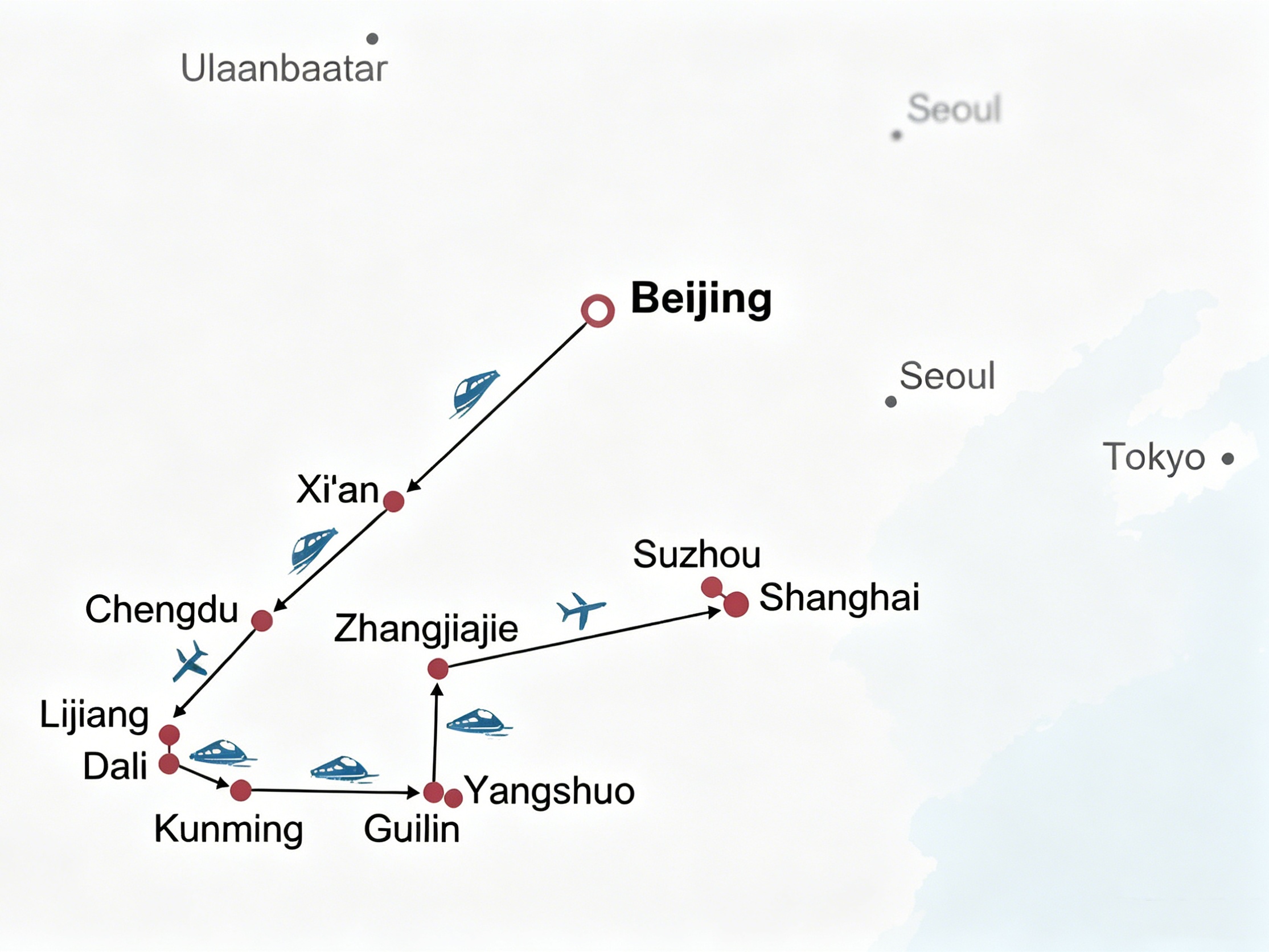 21 Days Private Tour of Beijing - Xi'an - Chengdu - Lijiang - Dali - Kunming - Guilin - Yangshuo - Guilin - Zhangjiajie - Shanghai - Suzhou - Shanghai