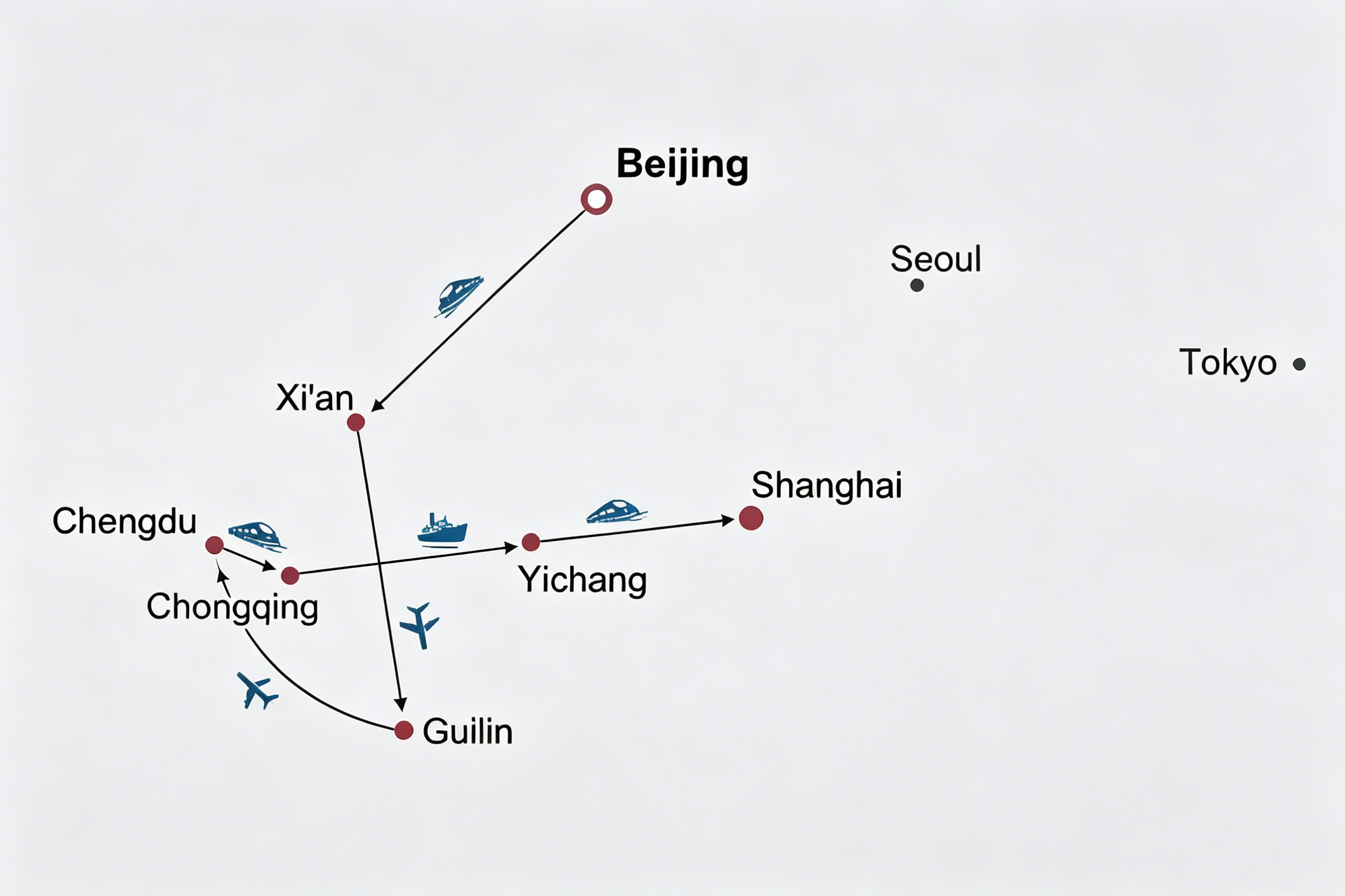 16 Days Private Tour of Beijing - Xi'an - Guilin - Yangshuo - Guilin - Chengdu - Chongqing - Yangtze River Cruise - Yichang - Shanghai