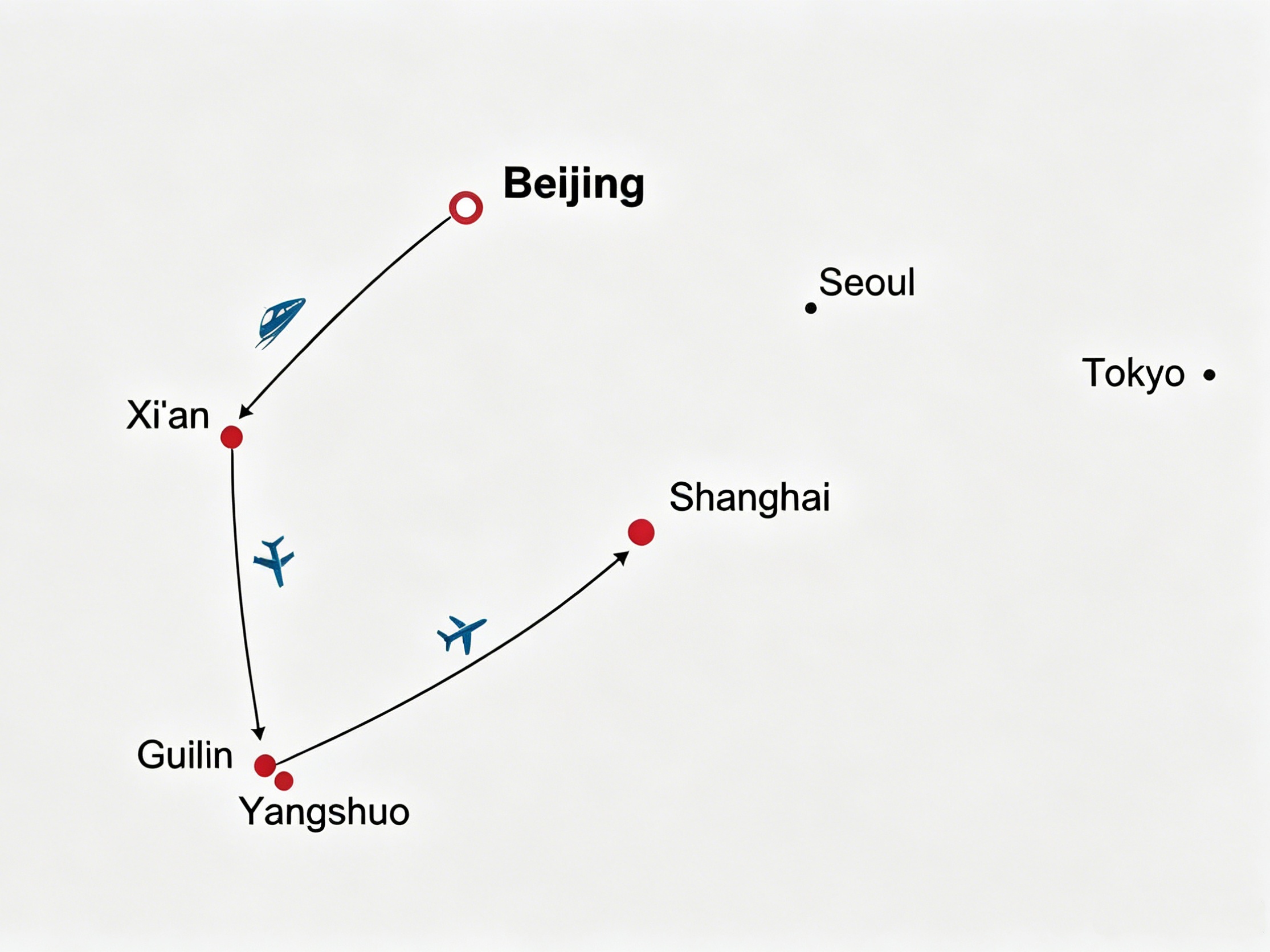 10 Days Private Tour of Beijing - Xi'an - Guilin - Yangshuo - Guilin - Shanghai