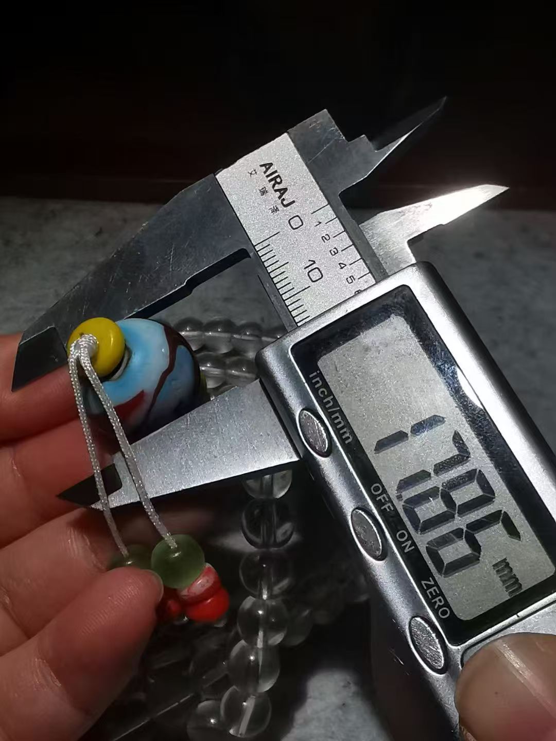 9934   汉传民国老白水晶108佛珠念珠