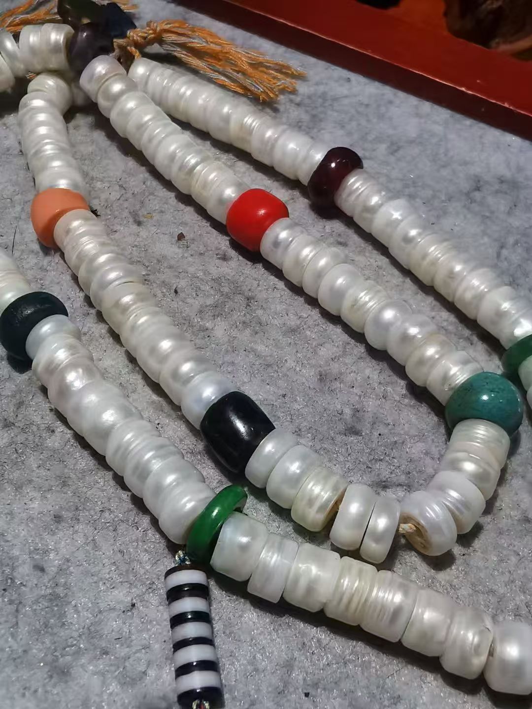 11521【老珍珠佛珠多宝项链】 [Old Pearl Buddhist Bead Multi-Treasure Necklace]  