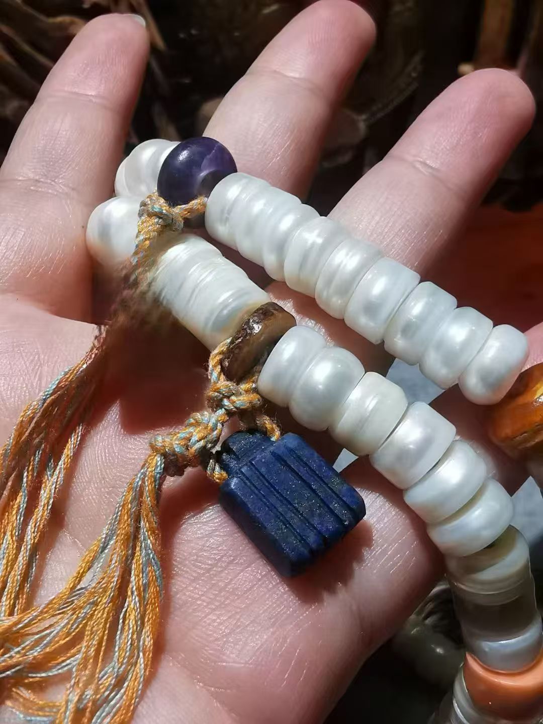 11521【老珍珠佛珠多宝项链】 [Old Pearl Buddhist Bead Multi-Treasure Necklace]  