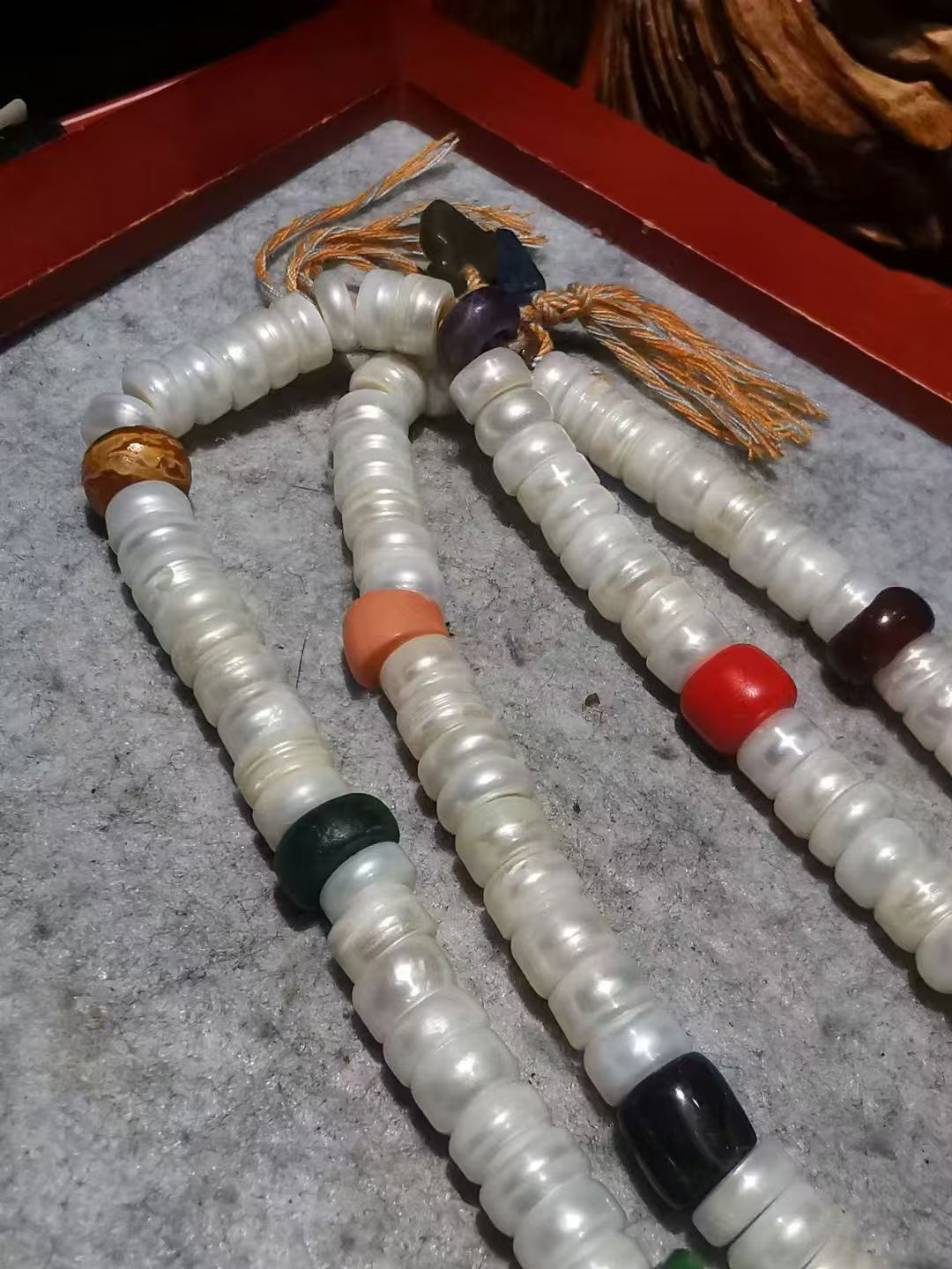 11521【老珍珠佛珠多宝项链】 [Old Pearl Buddhist Bead Multi-Treasure Necklace]  