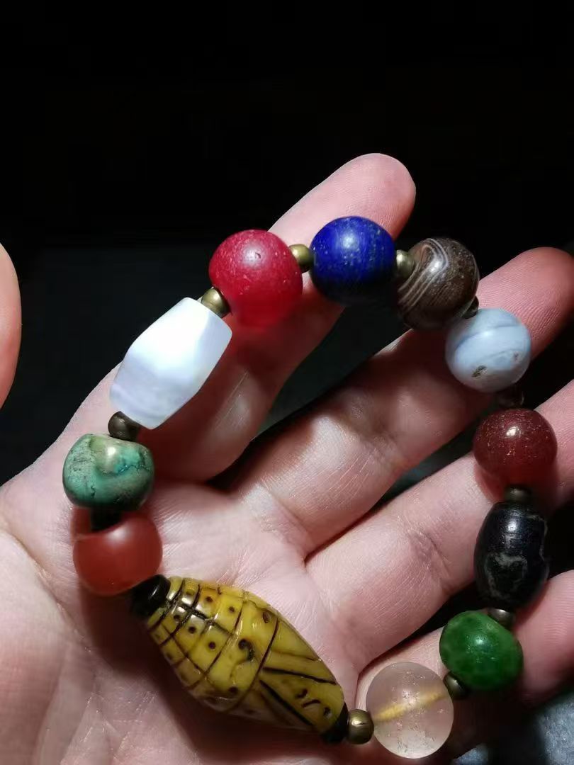 11216-688【精品老古珠多宝手串】[Premium Old Ancient Pearl Multi-Treasure Bracelet]
