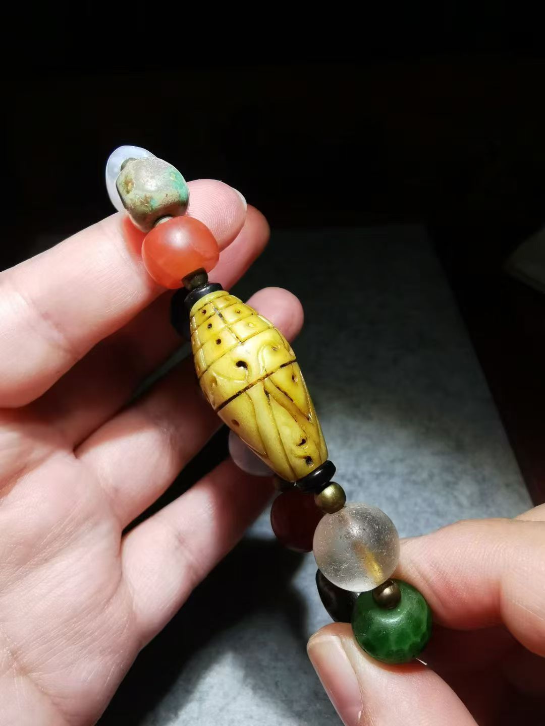 11216-688【精品老古珠多宝手串】[Premium Old Ancient Pearl Multi-Treasure Bracelet]