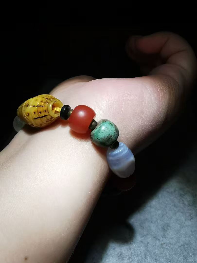 11216-688【精品老古珠多宝手串】[Premium Old Ancient Pearl Multi-Treasure Bracelet]
