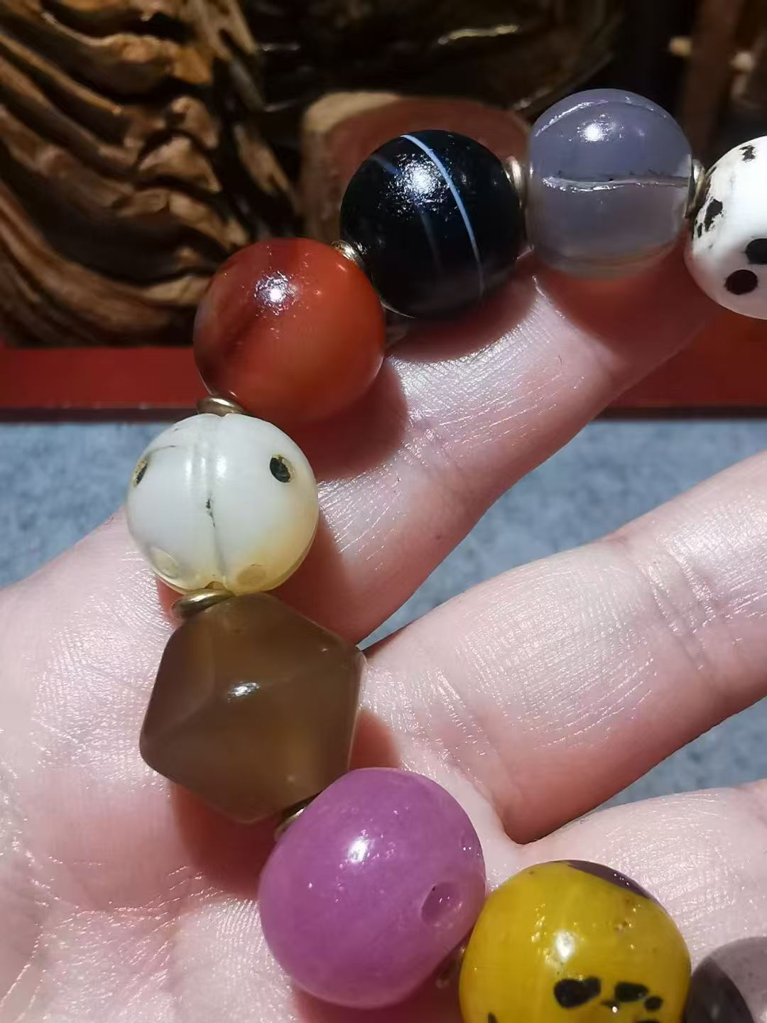 11214-1388  【收藏级老古珠多宝手串】[Collectible Old Ancient Pearl Treasure Bracelet]