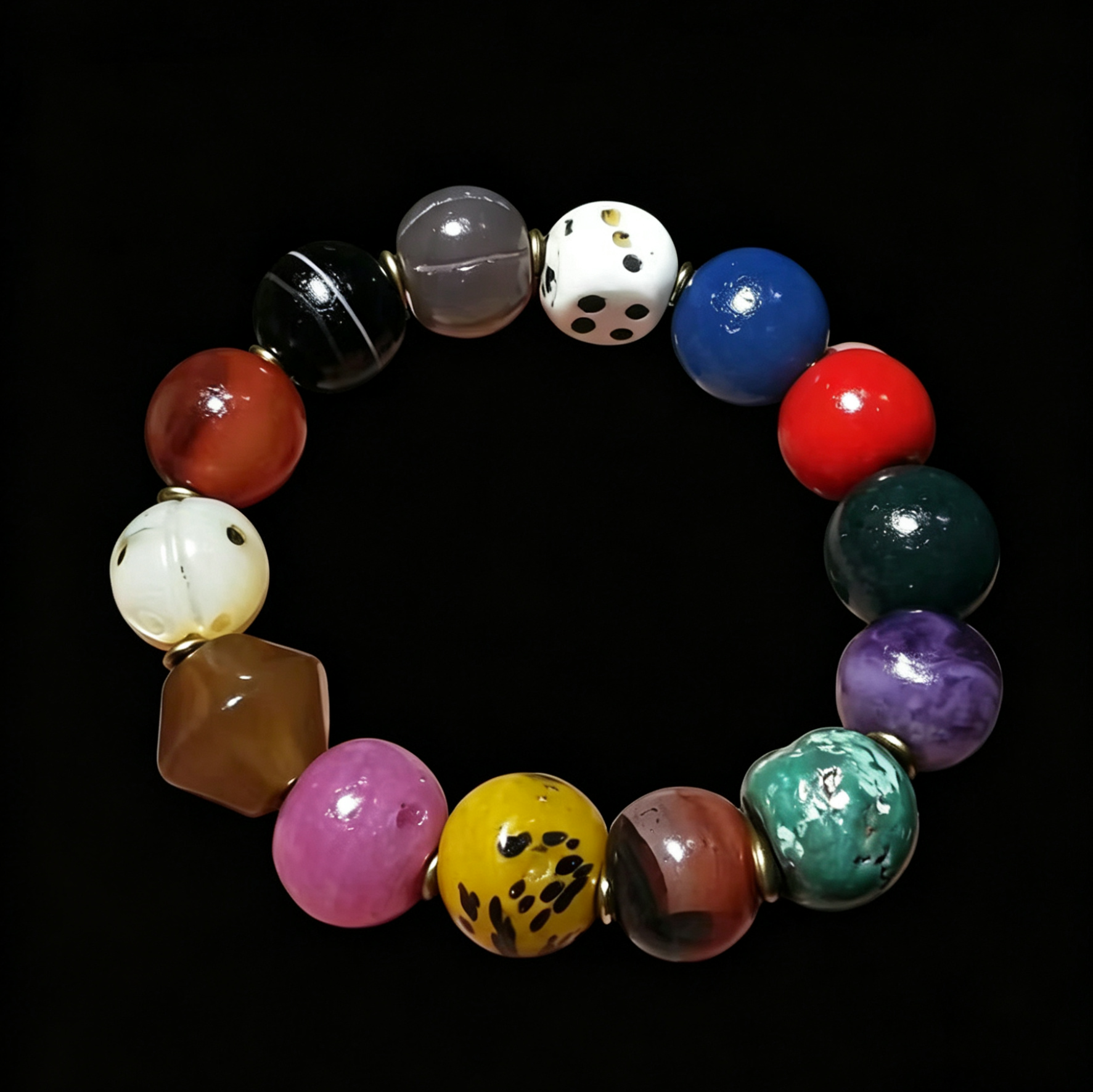 11214-1388  【收藏级老古珠多宝手串】[Collectible Old Ancient Pearl Treasure Bracelet]