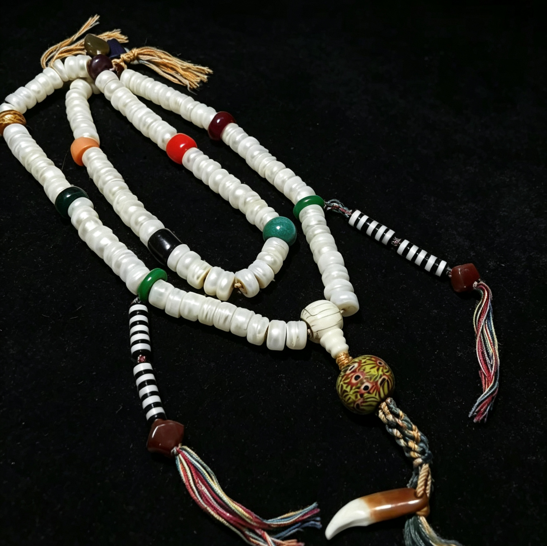11521【老珍珠佛珠多宝项链】 [Old Pearl Buddhist Bead Multi-Treasure Necklace]  