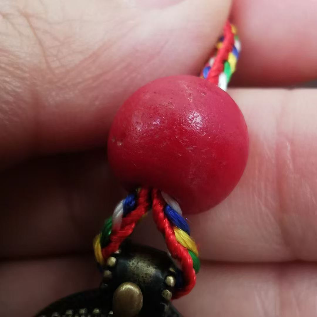 15336Tibetan Eight Treasures Old Tuo Jia Plaque Cypress Seed Multi-Treasure Necklace, Affinity with Gold 🙏🏻藏八宝老托甲牌柏香子多宝项链