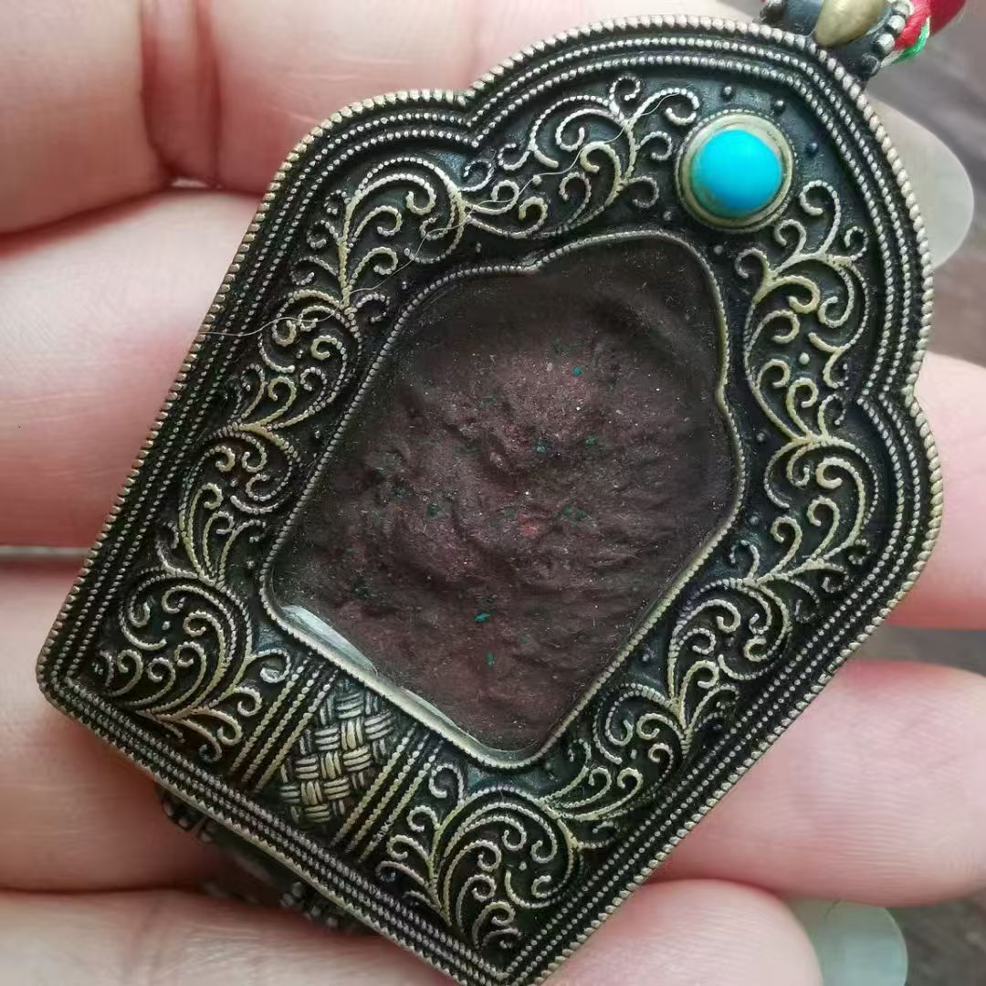 15336Tibetan Eight Treasures Old Tuo Jia Plaque Cypress Seed Multi-Treasure Necklace, Affinity with Gold 🙏🏻藏八宝老托甲牌柏香子多宝项链